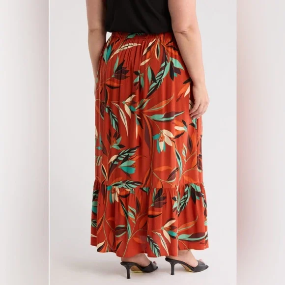 NWT DR2 Daniel Rain Button Front Maxi Skirt - Picture 2 of 4